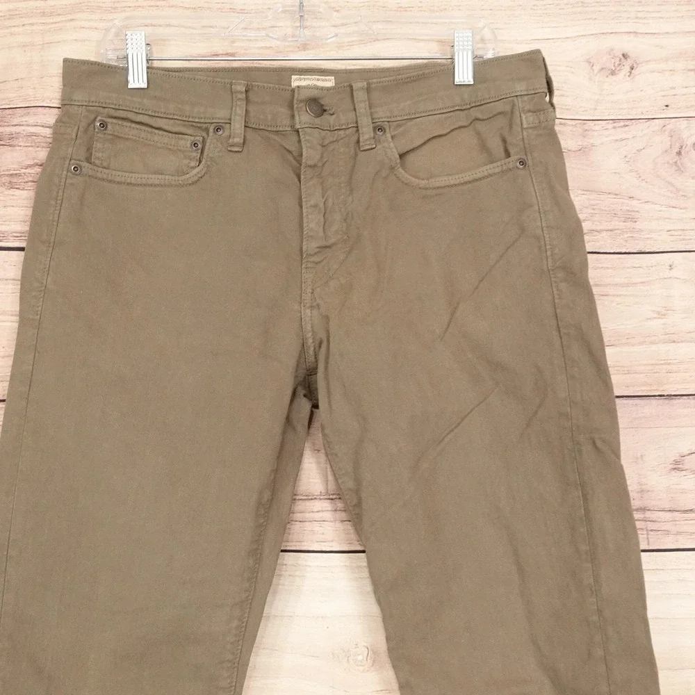 J Crew 484 Jeans Mens 32x30 Brown Slim Fit Tapered Stretch Denim Pants Casual